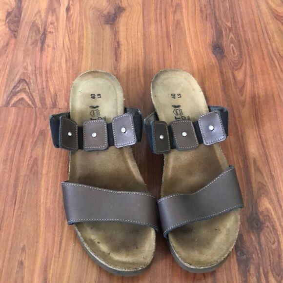 NAOT Made in Israel leather sandals, comfort shoes, slip on size 40 (9) - Picture 1 of 7